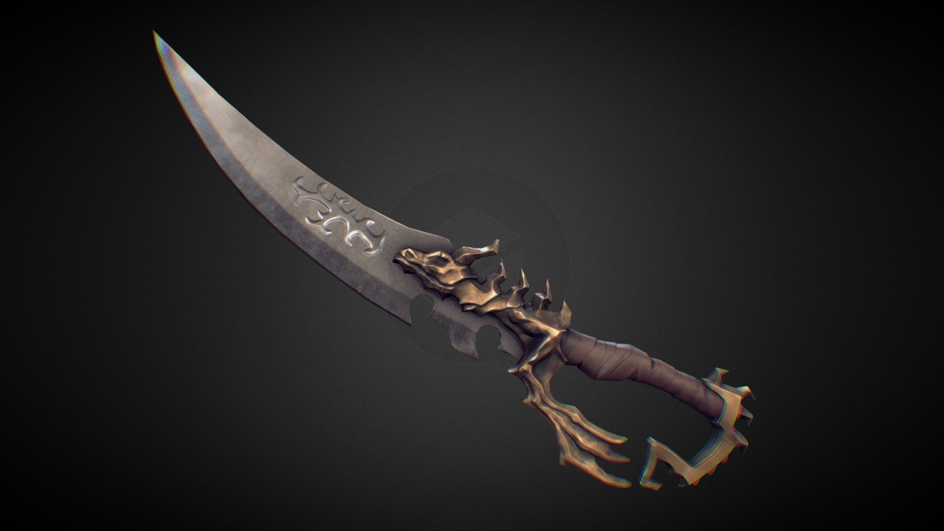 - Fantasy Dagger - 3D model by X-ray 3d model