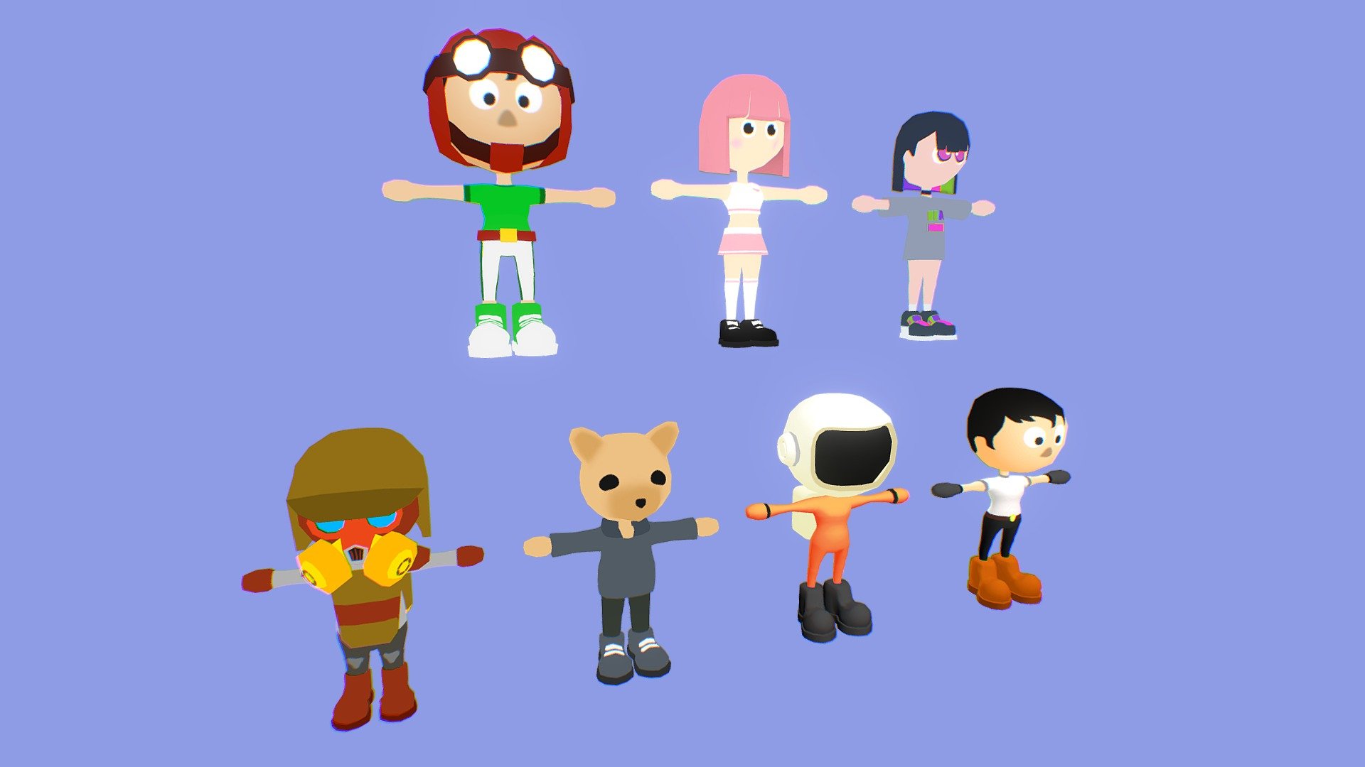 My game skins. Looking forward to hearing from everyone - Character skin game v01 - Download Free 3D model by NguyenVuDuc (@nguyenvuduc2000) 3d model