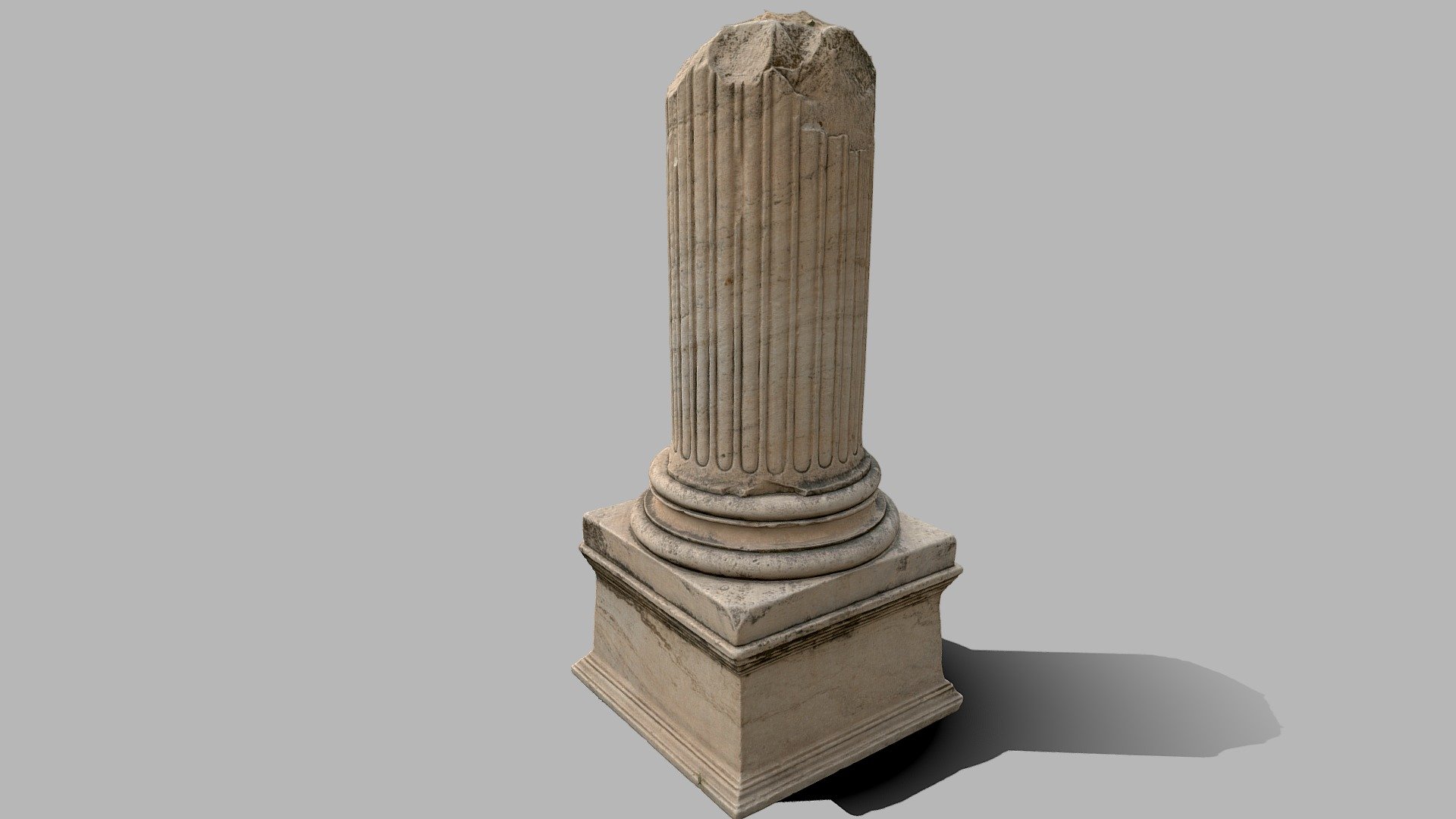 Ancient greek column from a temple in Athens. Heavy model with 4 x 8K UDIM textures, ideal for high quality scenes 3d model