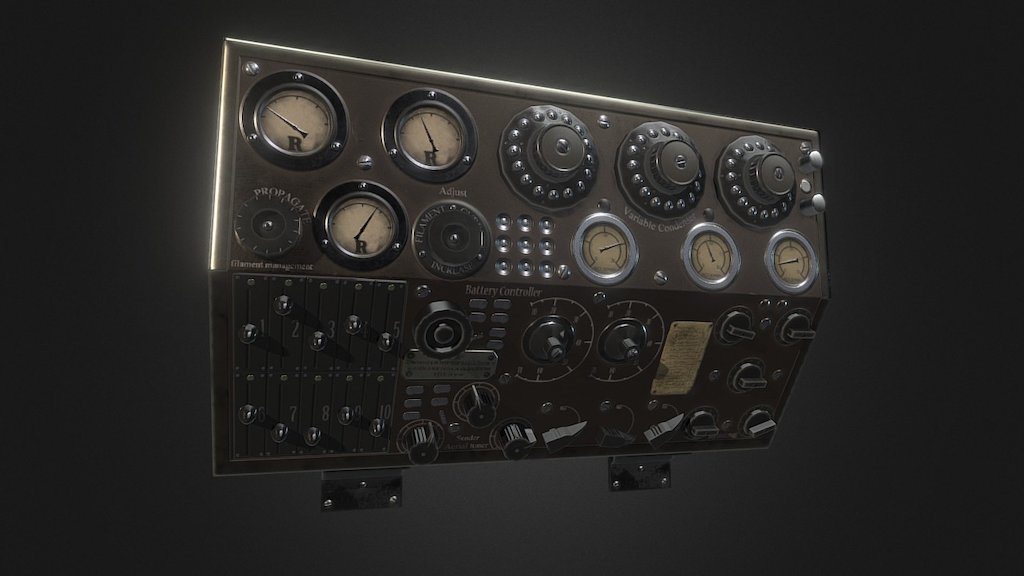 This is mounted on the wall in a radio room. 
For my steampunk scene. (: 

Tris: 2068
Texture res: 2048 - Communications Box - 3D model by Jake Taylor (@zerlupus) 3d model