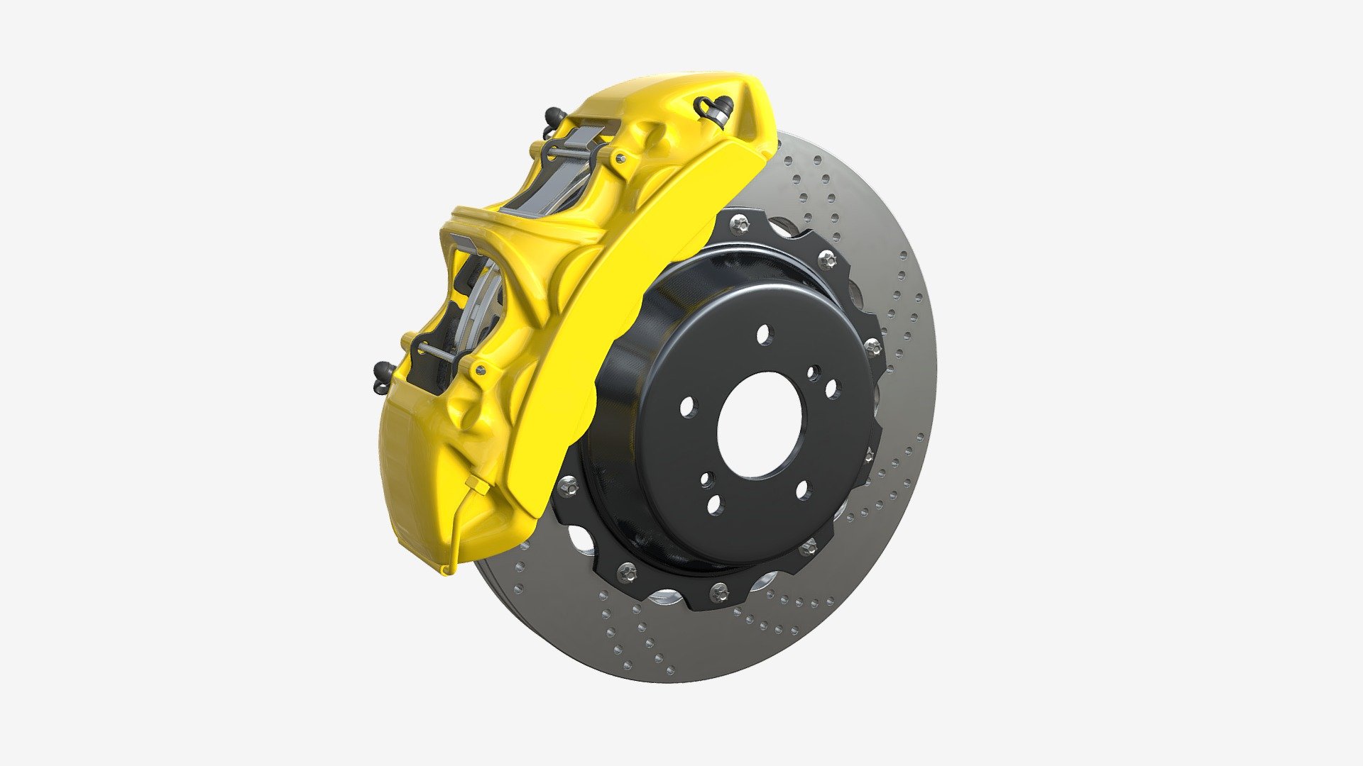 Brake disk with caliper - Buy Royalty Free 3D model by HQ3DMOD (@AivisAstics) 3d model