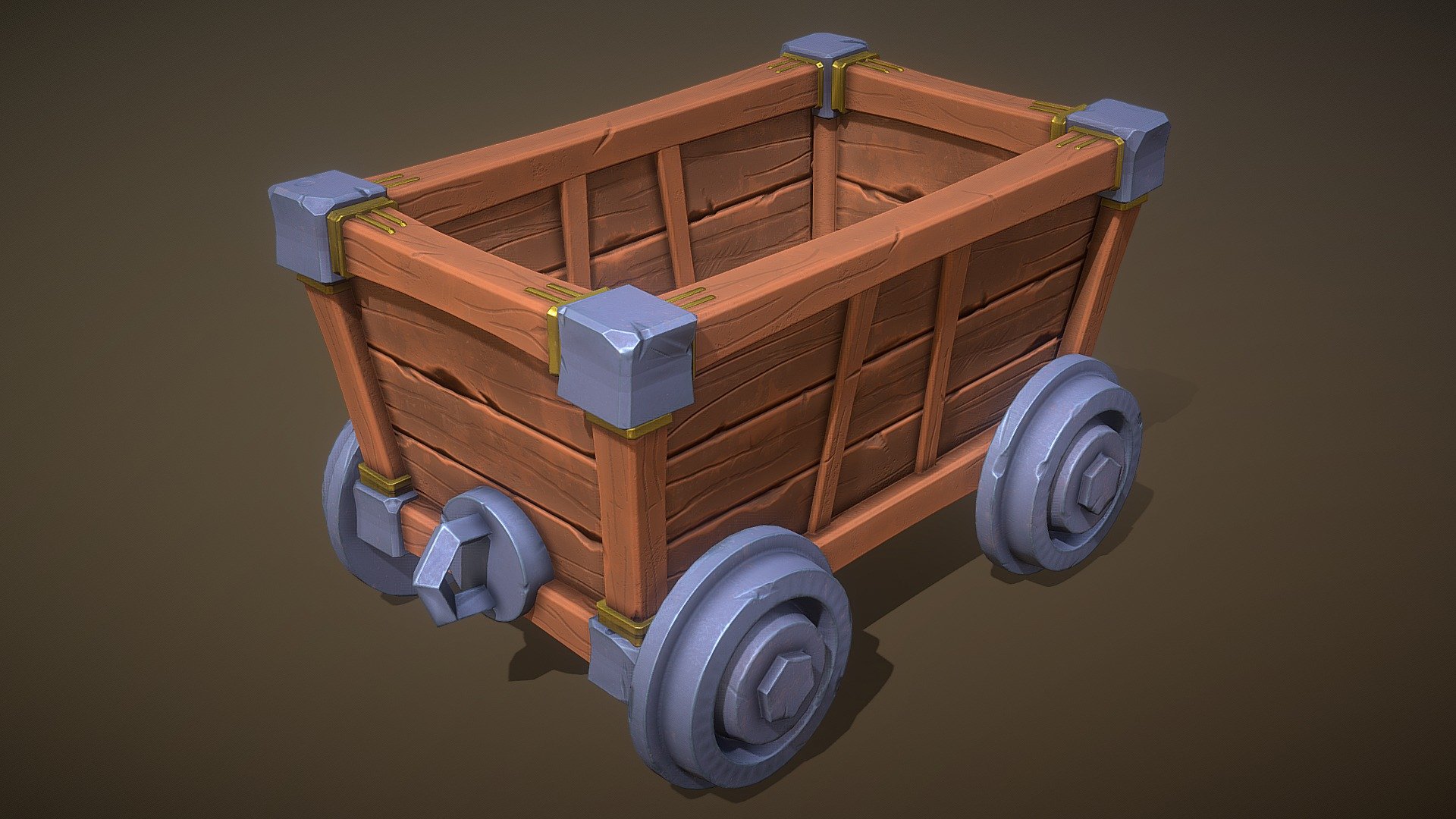 Low-poly model for game Interactive Wall - Cartoon Trolley - 3D model by AIR-Z (@pusciferfly) 3d model