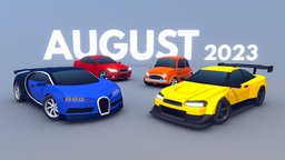 #August2023, Low Poly Cars low-poly, lowpoly, stylized, noai
