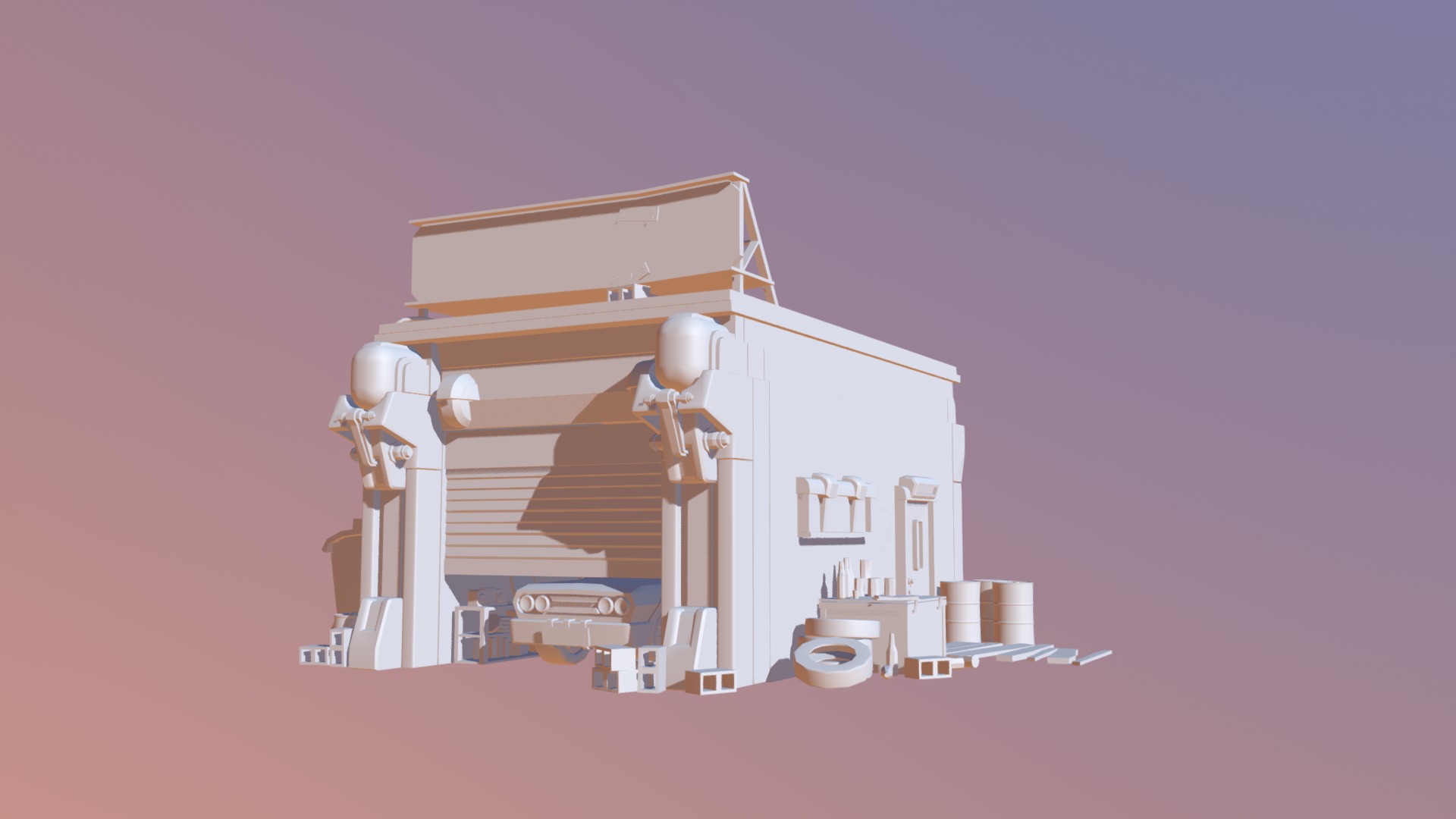 Garage_LP - 3D model by OlegatoRUS 3d model