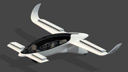 Lilium Jet Flying Taxi modern, film, airplane, future, airliner, transport, wings, taxi, vr, ar, aircraft, jet, realistic, airline, turbines, furturistic, lilium, game, vehicle, fly, air, plane, technology, car, space