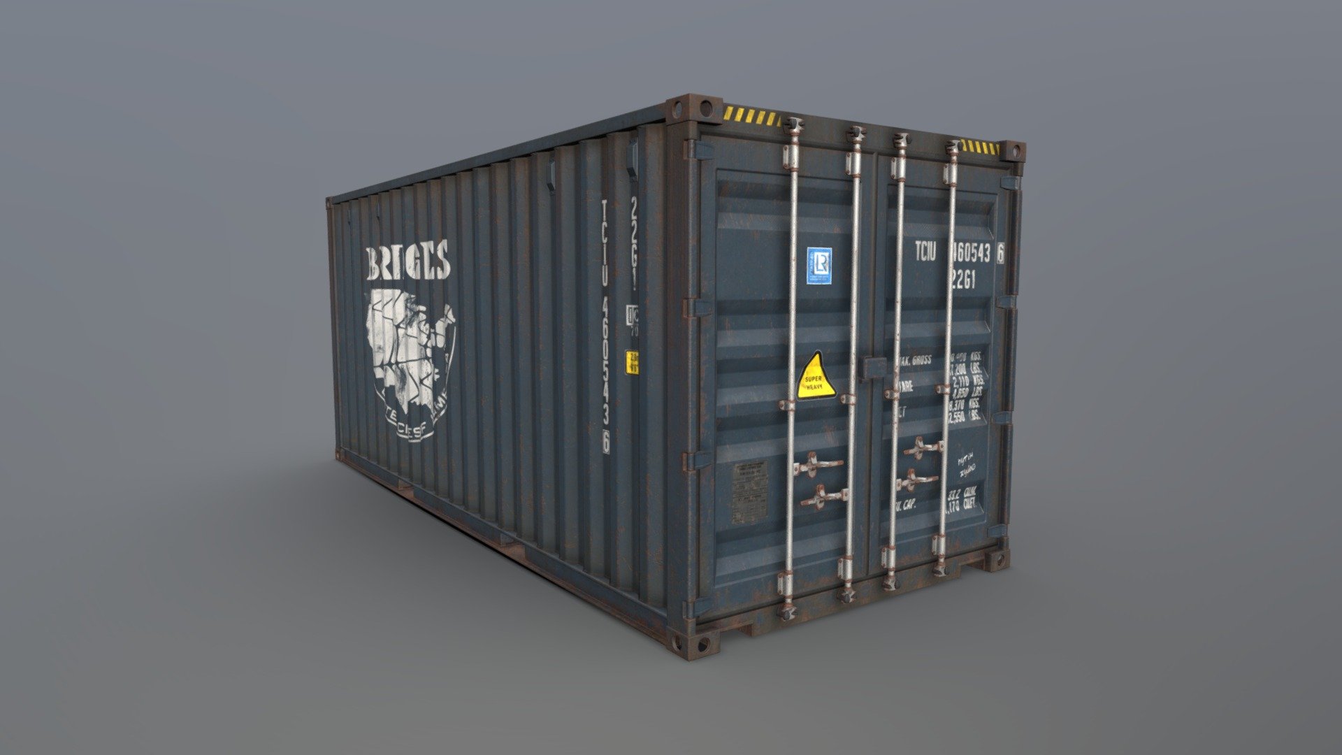Shipping container made with Blender, textured with Substance Painter. Modeling practice - Shipping Container - 3D model by Kateryna H. (@hekava) 3d model