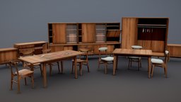 Soviet Furniture Collection Vol.1 Brown room, wooden, set, soviet, vintage, retro, unreal, collection, furniture, table, 80s, russia, drawer, wardrobe, realistic, modernism, ussr, 60s, 70s, game-ready, realism, brutalism, ue4, living-room, communism, socialism, furniture-set, chest-of-drawers, unity, game, chair, house, home, interior, hdrp, ue5, soviet-design, eastern-block, furniture-collection