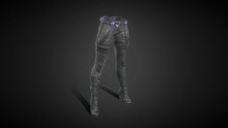 Female Leather Pants & Boots leather, clothes, pants, boots, outfit, garment, sci-fi