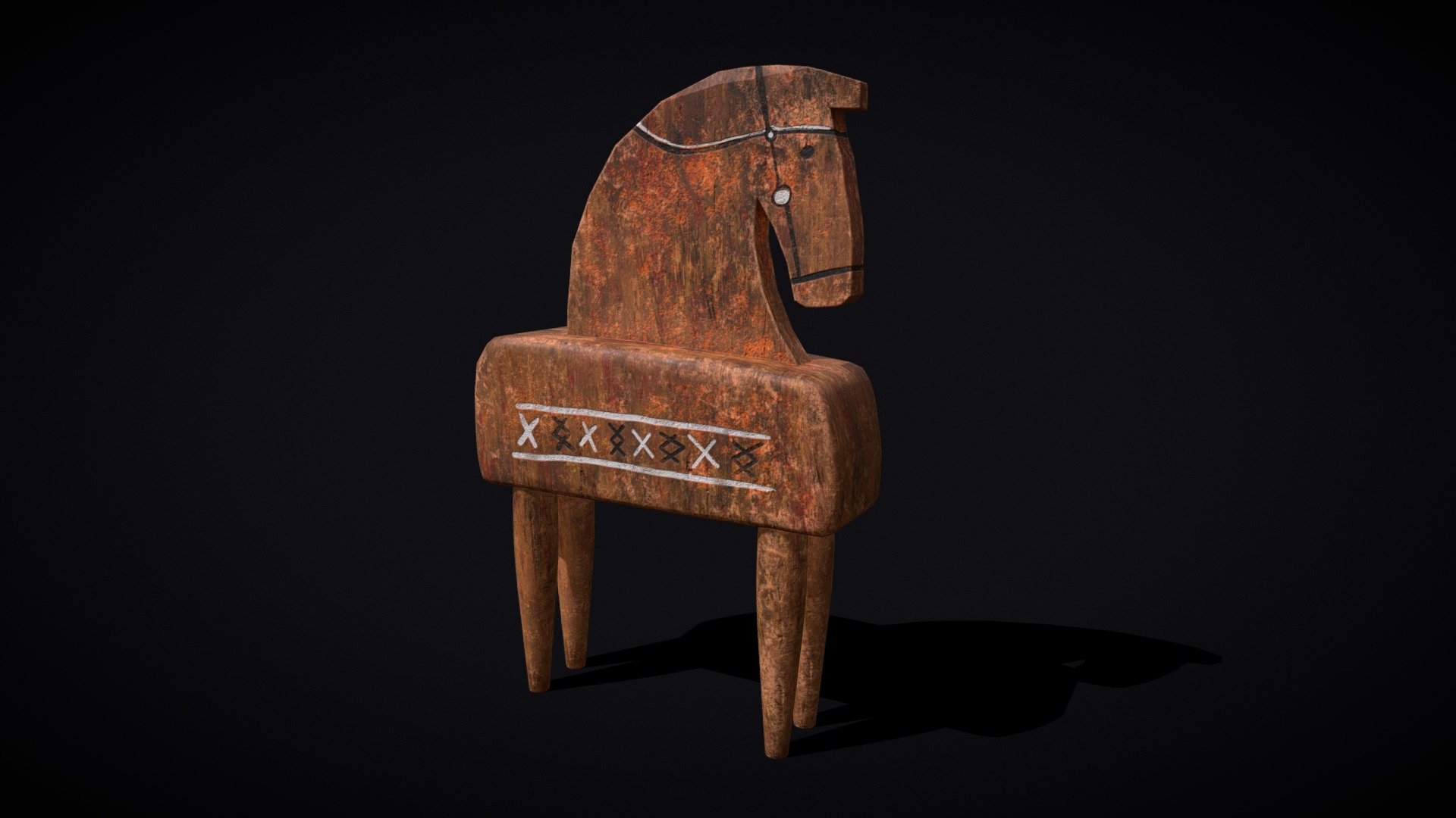 Rustic Hand Painted Toy Horse VR / AR / low-poly 3d model
VR / AR / Low-poly
PBR approved
Geometry Polygon mesh
Polygons 1,886
Vertices 1,874
Textures 4K - Rustic Hand Painted Toy Horse - Buy Royalty Free 3D model by GetDeadEntertainment 3d model
