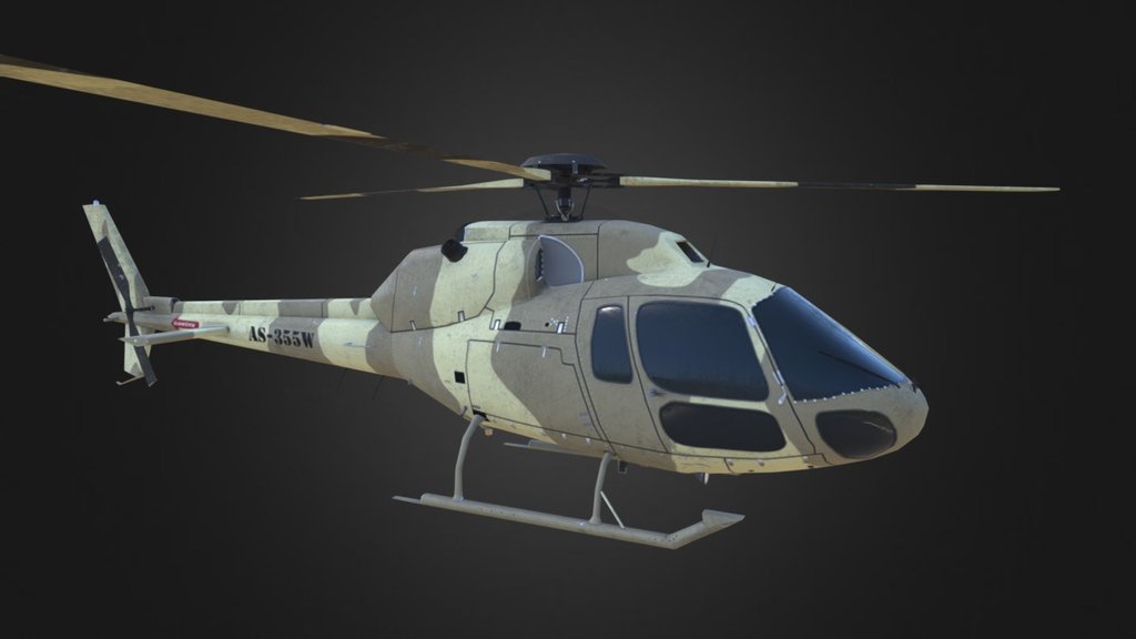 Military helicopter (Desert) - 3D model by remebox 3d model