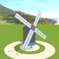 Moulin De Sannois windmill, moulin_a_vent, animation