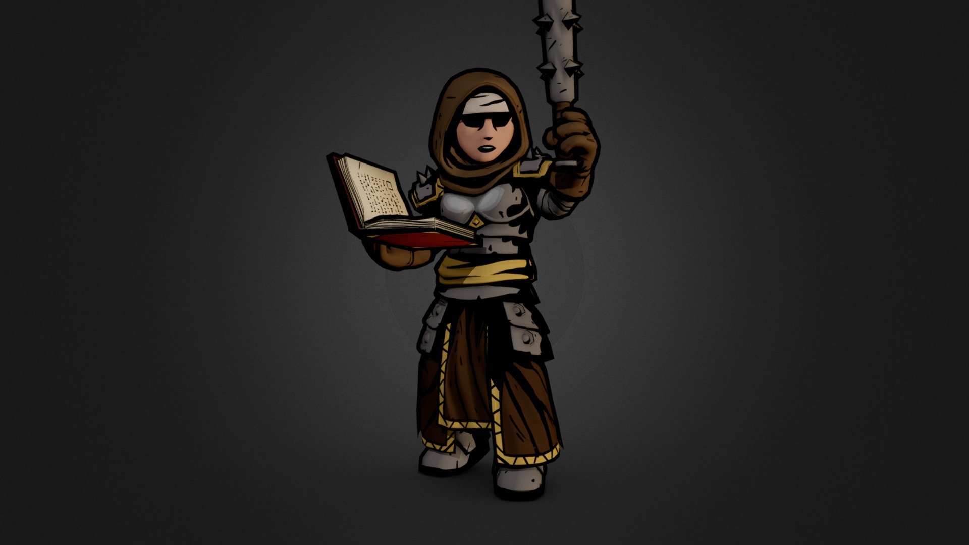 Here's some old fanart I did of the Vestal from Darkest Dungeon 3d model
