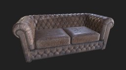 Pathologic (2018). Old Chesterfield Sofa sofa, prop, props, chesterfield, lowpolymodel, low-poly, lowpoly
