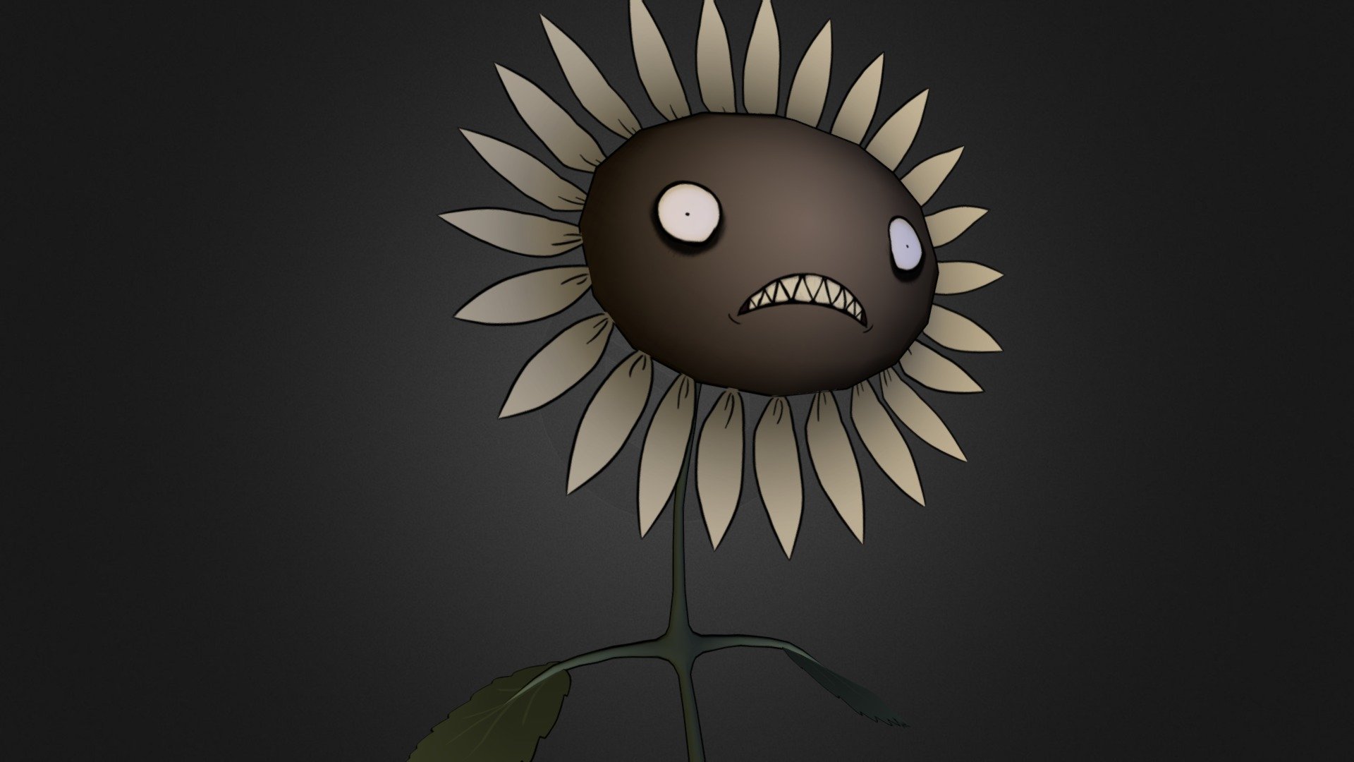 Tim Burton style Sunflower for a game environment.
Style inspired by Hatboy's  Burton x Pokemon project.

This is a WIP. There's a lot I still need to clean up, namely the Alphas. This was just a quick upload to log my progress. Will update soon - Sunflower - 3D model by Sol (@solkaboom) 3d model