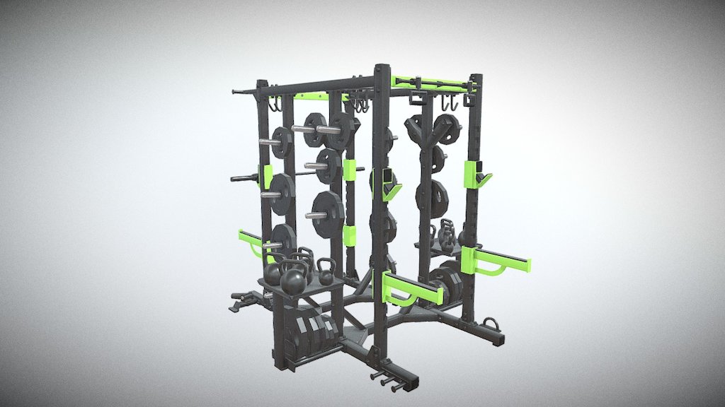 http://dhz-fitness.de/en/crosstraining#E6224 - CROSSTRAINING RACK - 3D model by supersport-fitness 3d model