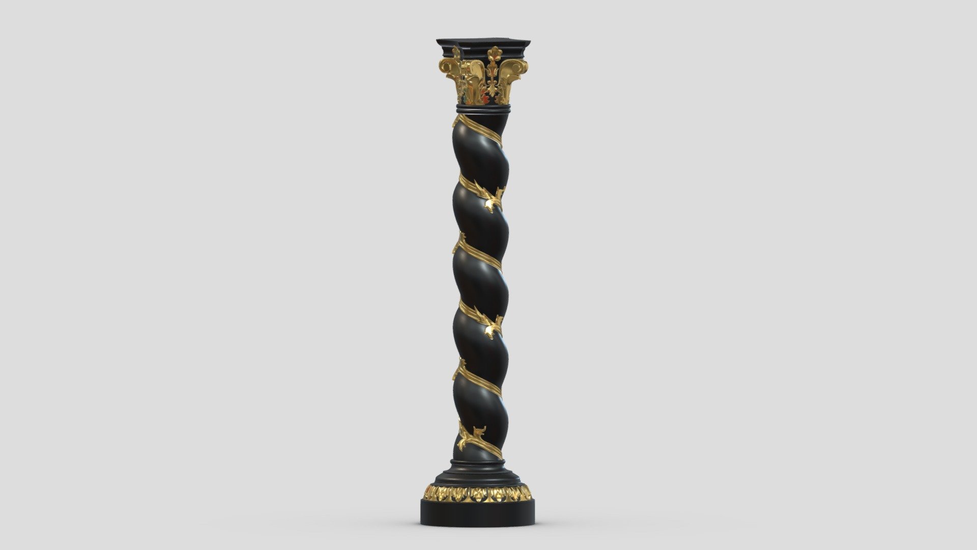 Hi, I'm Frezzy. I am leader of Cgivn studio. We are a team of talented artists working together since 2013.
If you want hire me to do 3d model please touch me at:cgivn.studio Thanks you! - Solomonic Column Black And Gold - 3D model by Frezzy3D 3d model