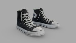 sneakers converse, sneakers, pbrtexture, cons, low-poly, lowpoly, free, gameready