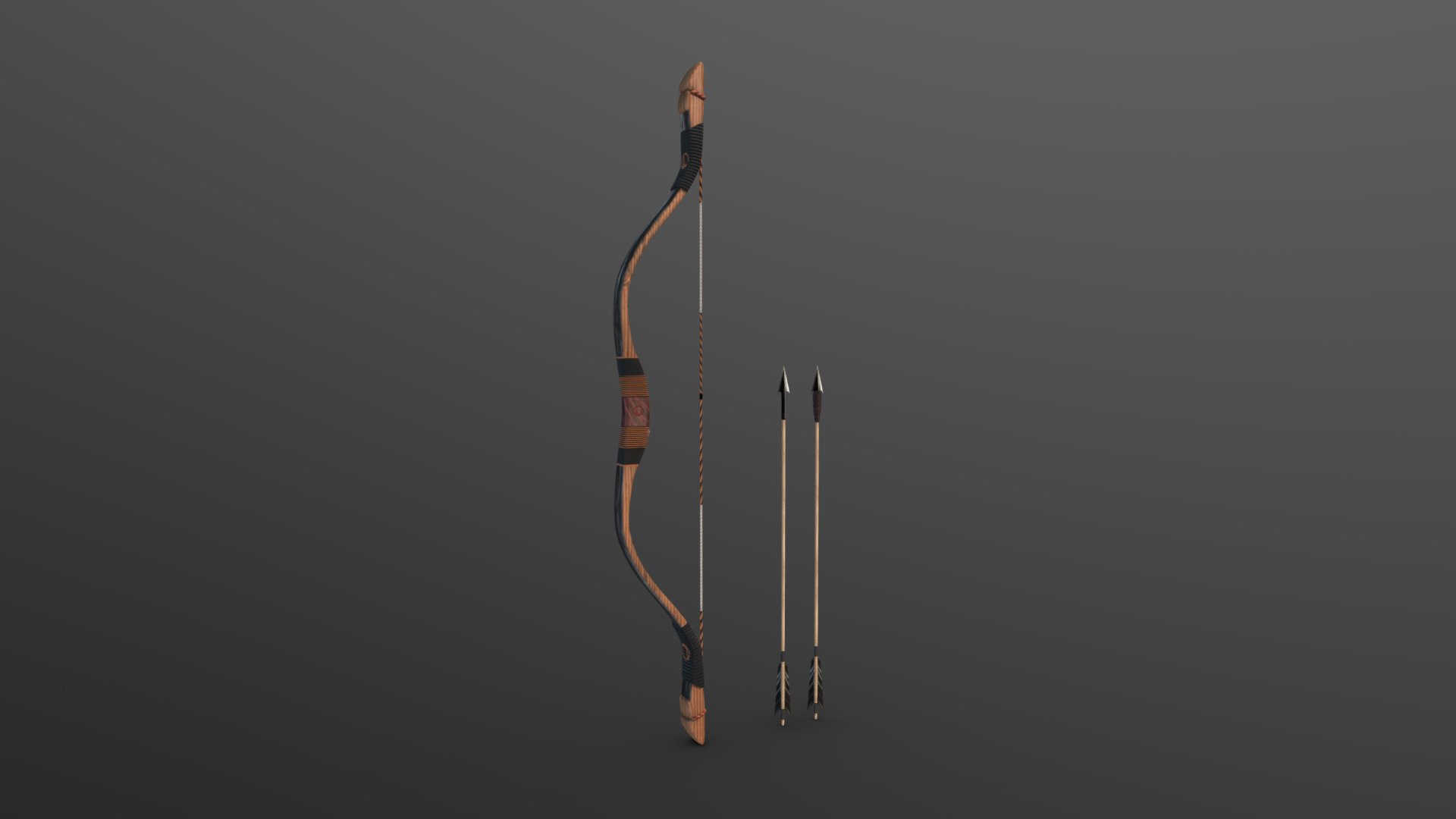 Mongol Bow and Arrow - 3D model by John Lai (@laina4862) 3d model