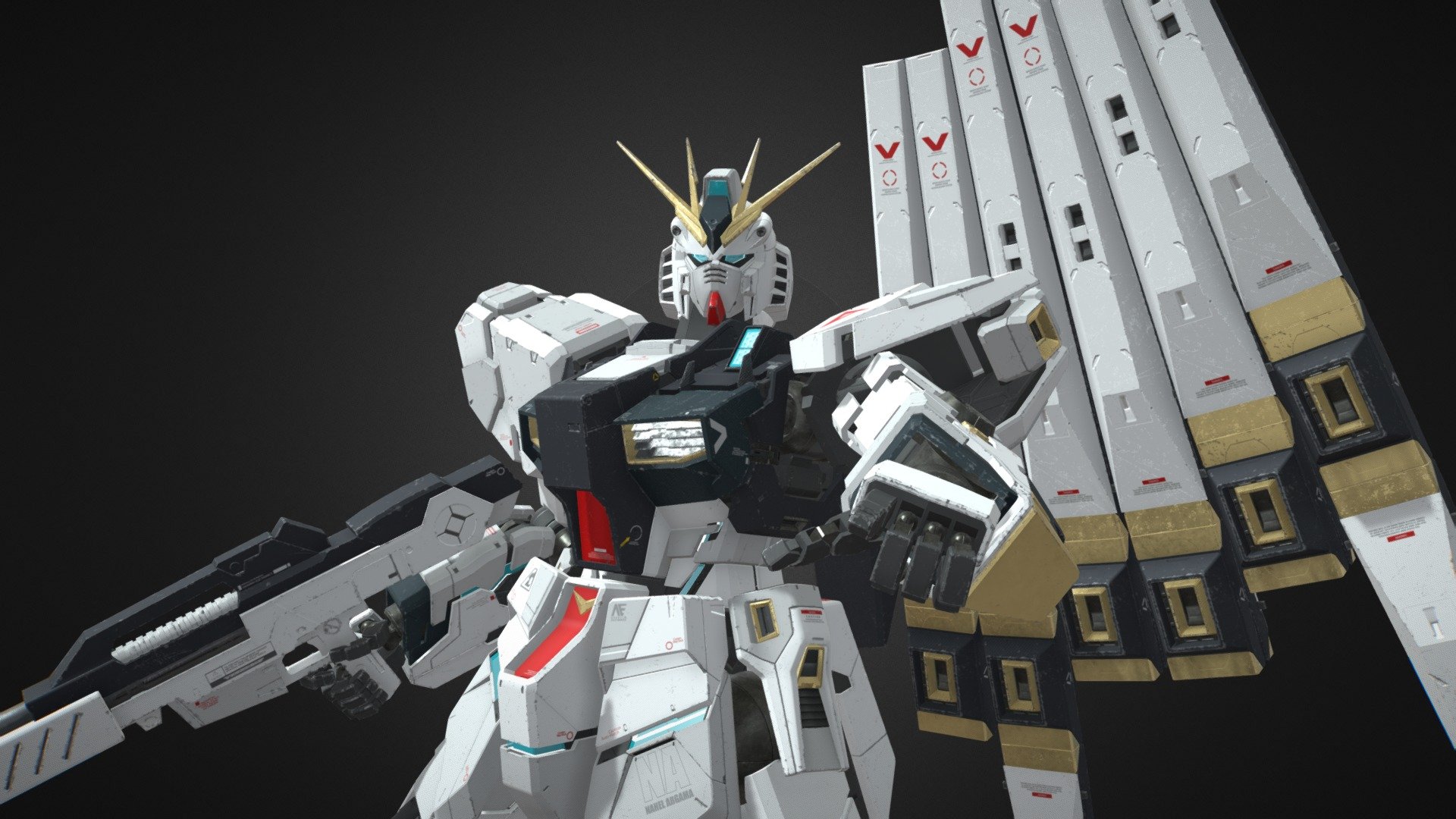 Just finished my work, This is Nu gundam Rx-93 - Nu Gundam RX-93 ka ver - 3D model by FCGplace 3d model