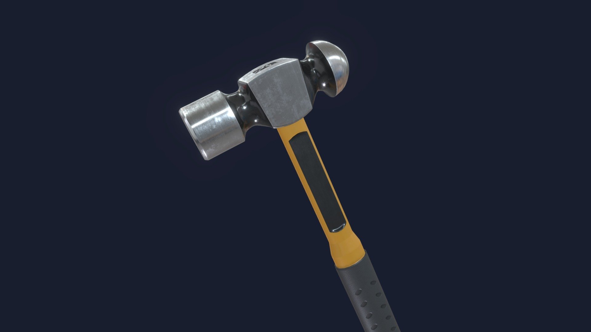 Here is a ballpeen hammer that I have modeled for Adobe Stock. For submission I have the textures at 4K and I was also only allowed to use only quads (I could use tris, but only if necessary). The model was to be used inside of Adobe Dimension.

Quads: 2,380 Tris: 4,760

For the handle normals I used floaters to get the smaller details.

I modeled using 3ds Max and textured using Substance Painter 3d model