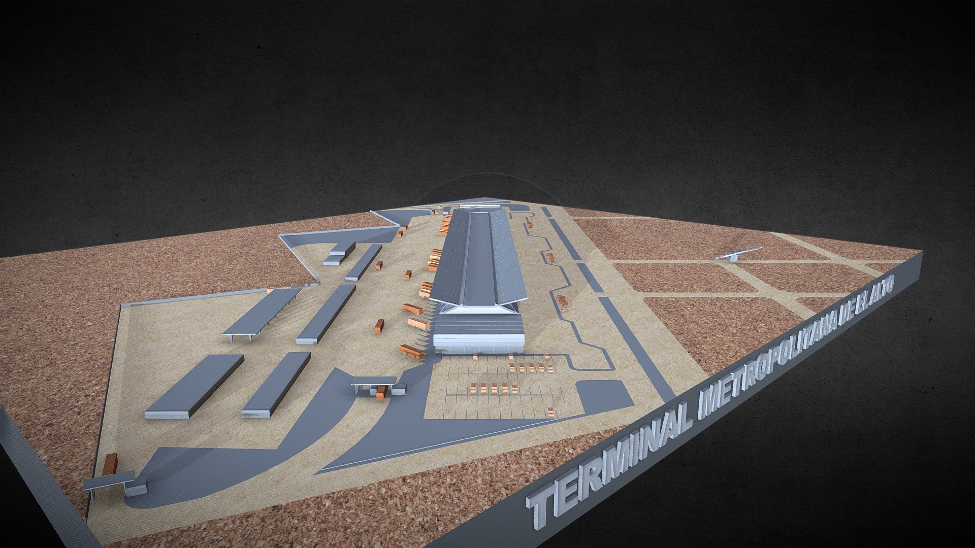 terminal de buses de el alto - 3D model by GaryAquino 3d model
