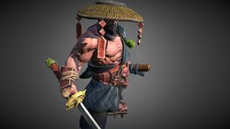 Seiji katana, samurai, lowpoly