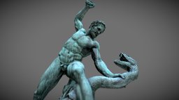 Hercules fighting Acheloos