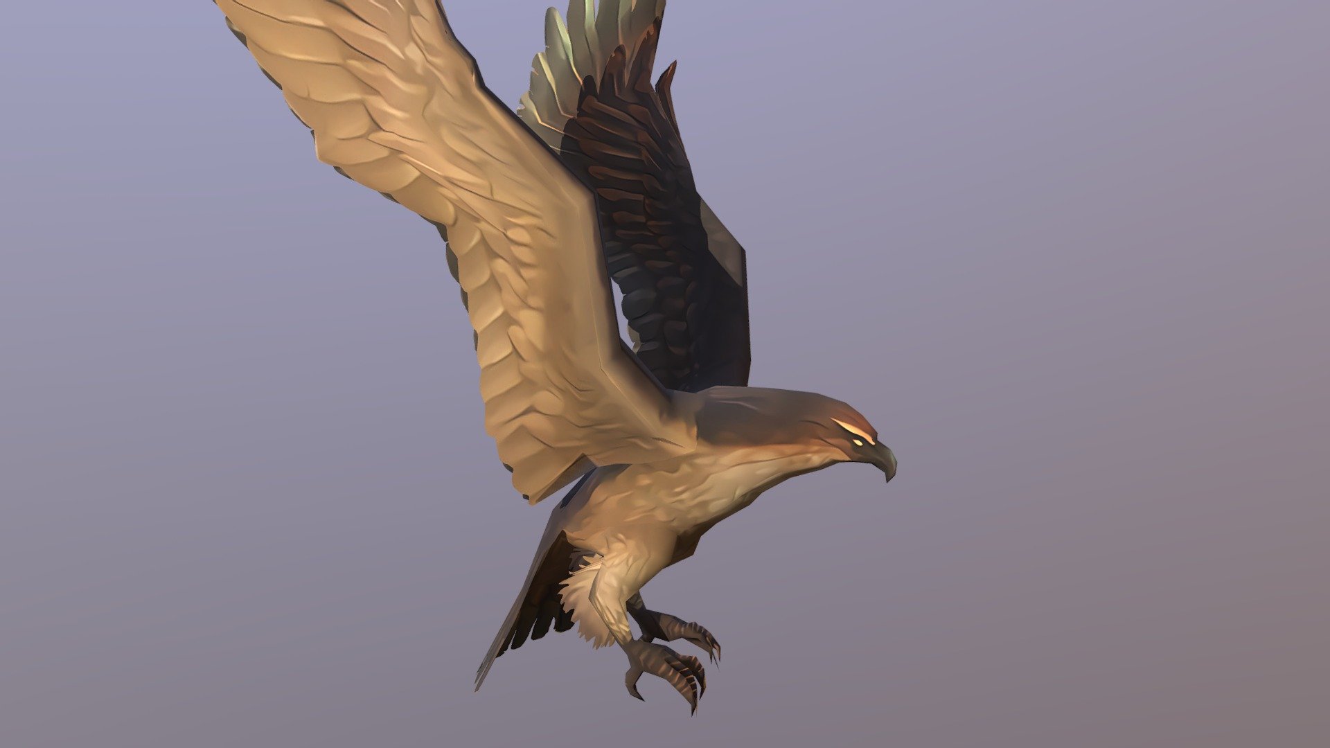 A Cartoon Bird Eagle Hawk Asset.

The 3d file format is FBX.

INSIDE:

FBX Model. FBX Animation. Albedo Texture. 1024x1024 resolution.
Animations: Attack1, Attack2, Die1, Die2, Fly, Gliding, Hit1, Hit2, HIt3, Idle - Cartoon Bird Eagle Hawk - Buy Royalty Free 3D model by Fubbi (@electricToy) 3d model