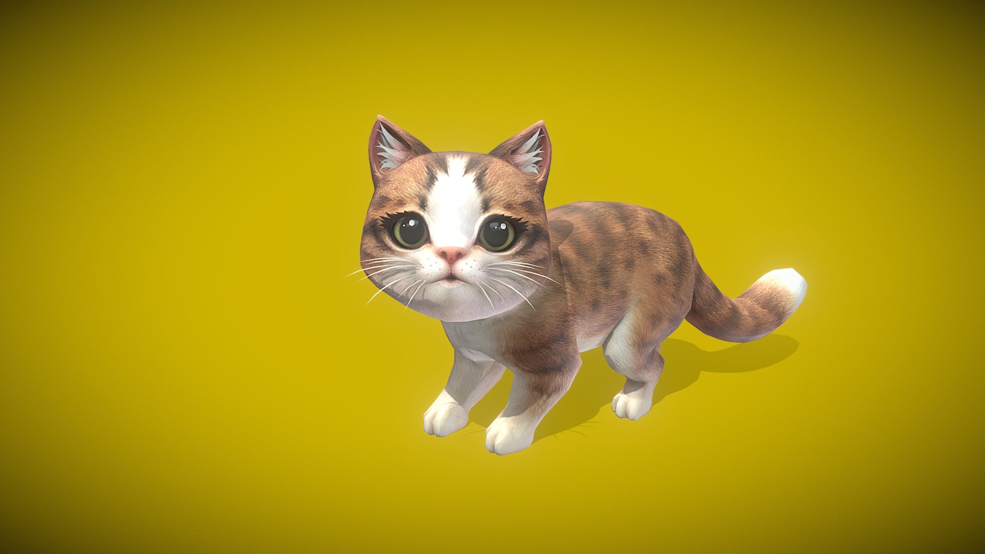 Little Cute Kitty 2 - 3D model by AnnekenWehner 3d model