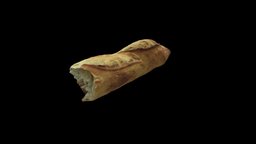 Half French Baguette (2nd Half) french, bread, bakery, baguette, photogrammetry-photoscan, photogrammery, bakery-products