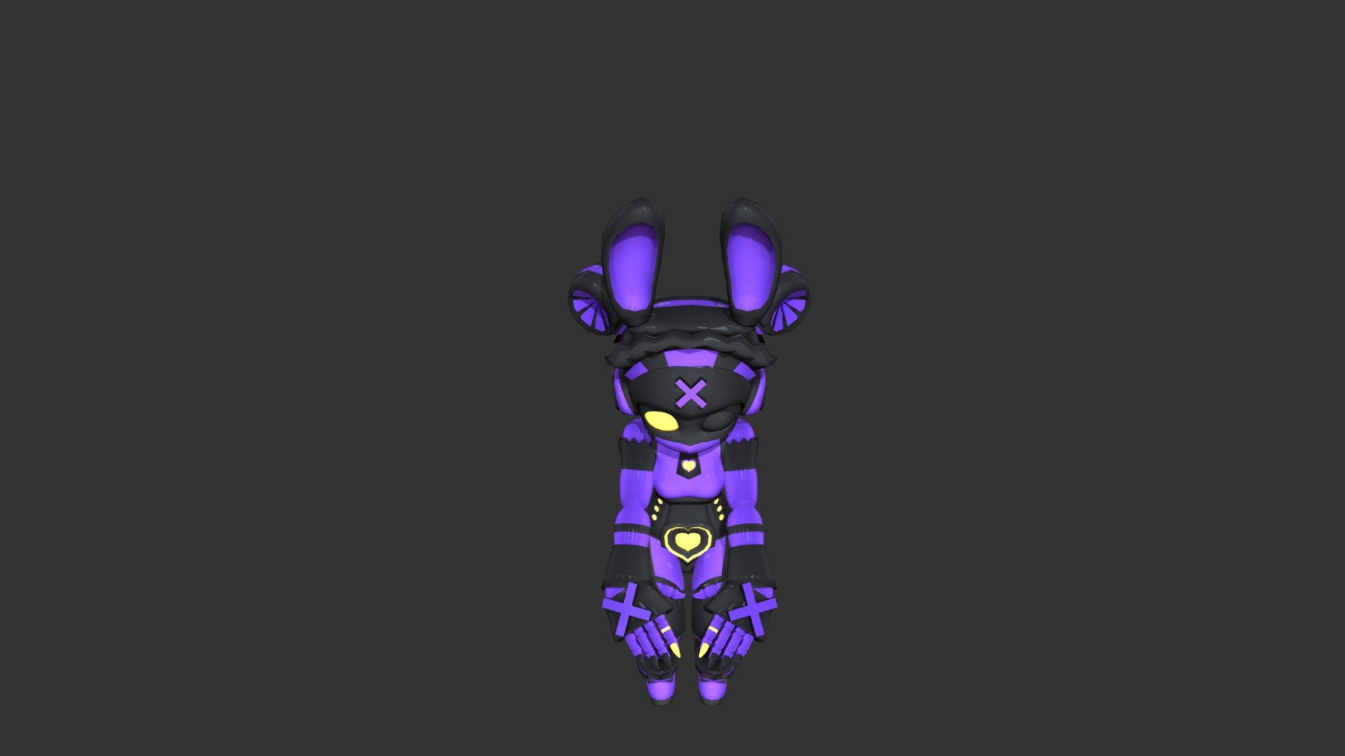 Purple Version - Polybun Bot - 3D model by Pirocious 3d model
