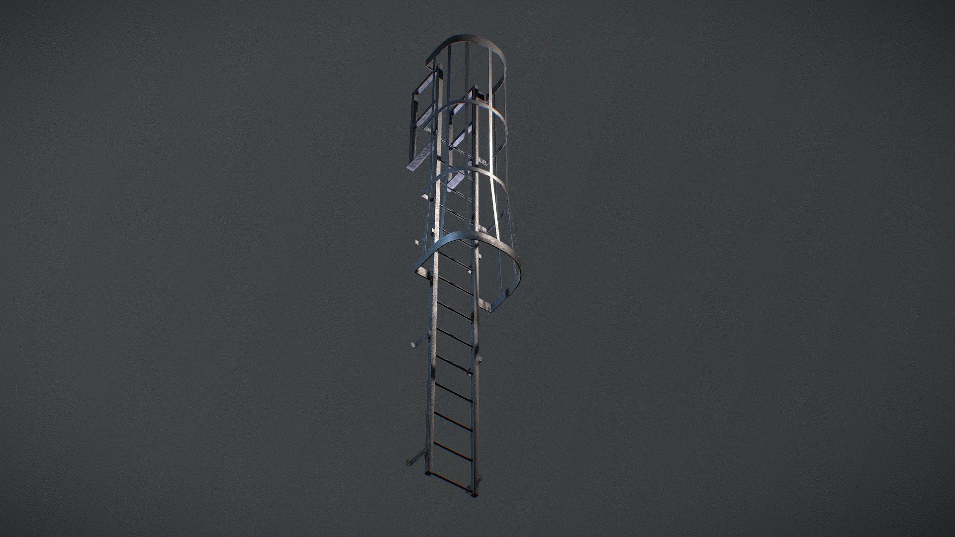 Ladder Cage - Safety Step 3d model ready for VirtualReality(VR),Augmented Reality(AR),games and other render engines.This lowpoly 3d model of Chair is equipped with 4k resolution textures.The PBR_Maps includes- albedo,roughness,metallic and normal 3d model