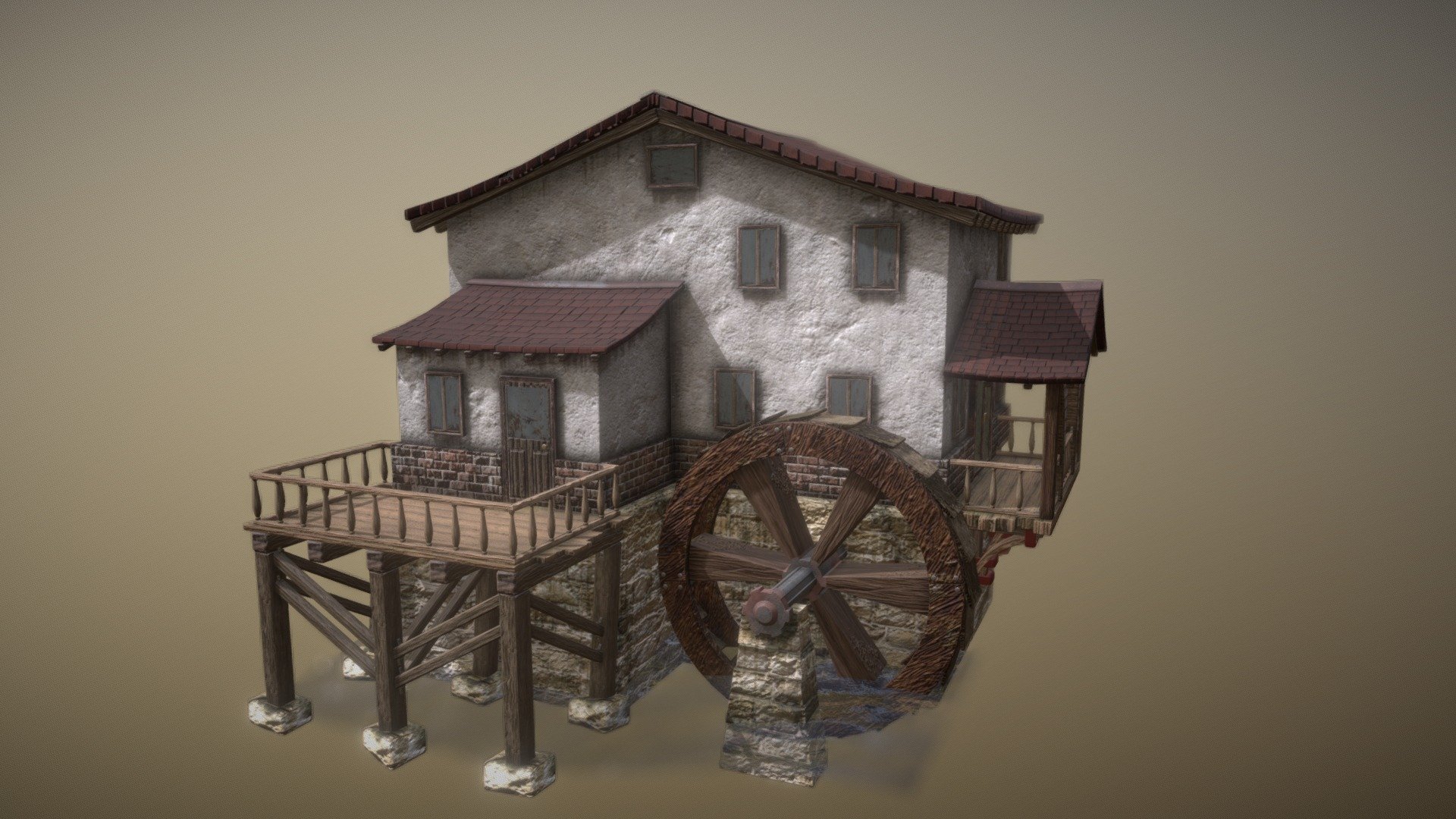 This project was to practice textures in general, and more specifically tileables textures. The modeling is very low poly and deserves more attention, however I am not a modeller of environment. I will work it later and re-upload my model.

© Geoffrey Côté
https://www.artstation.com/geoffreycote - Old Watermill - 3D model by Geoffrey Côté (@geoffreycote) 3d model