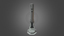Tower tower, low-poly, pbr, sci-fi, building