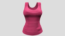 Female Classic Tank Top white, sleep, fashion, girls, top, clothes, classic, pink, summer, tank, casual, womens, wear, pbr, low, poly, female, black, bedrooom