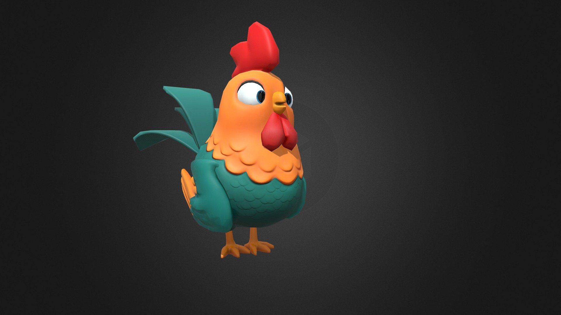 Rooster_Idle1 - 3D model by Crytivo 3d model