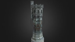 Fountain with a water tower tower, fountain, metal, water, copper, lublin, photoscan, photogrammetry