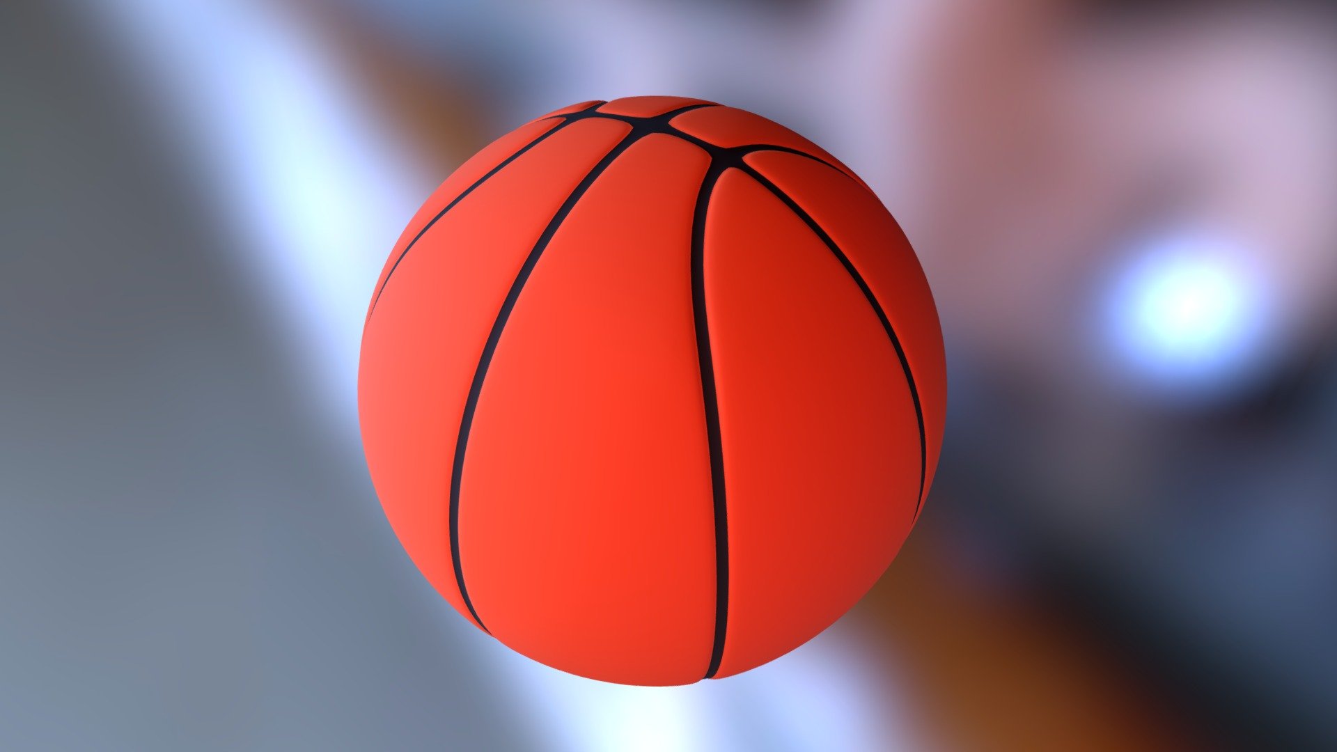 3D model of basketball made with Blender 3d model