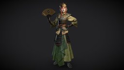 Kyoshi warrior Suki (ATLA fanart) fanart, avatar, japan, warrior, artwork, airbender, kyoshi, atla, suki, fanart3d, substancepainter, game, blender, blender3d