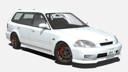 Honda Orthia Wagon (EK9 Civic Front Swap) ek, wagon, family, honda, civic, jdm, rays, volk, ek9, car, station_wagon, noai, orthia, ce28n