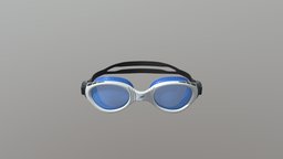 Speedo biofuse flexiseal glasses, hightpoly, 3d, pbr