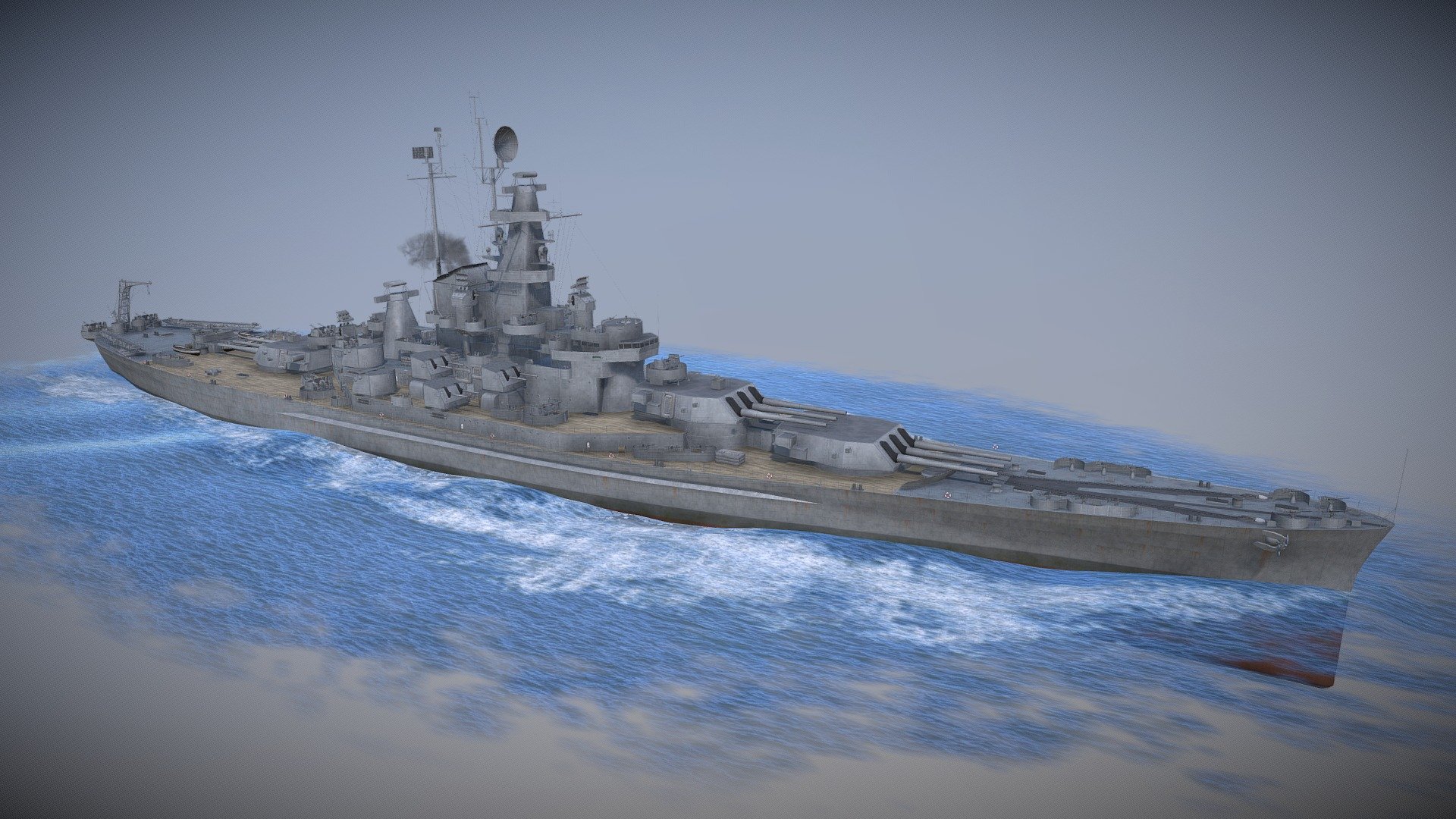 The USS Alabama (BB-60) was a South Dakota class Battleship of the United States Navy during World War II.
She is preserved as a museum ship since 1964 at the Battleship Memorial Park in Alabama.

(reuploaded on 11/20/2021 with new textures for hull and boats) - Alabama - Buy Royalty Free 3D model by ThomasBeerens 3d model