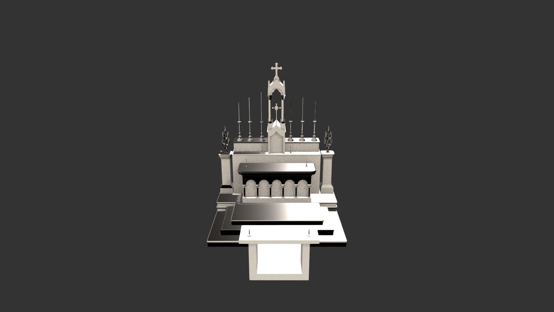 Published by 3ds Max - Church Altar - 3D model by danielzenith 3d model