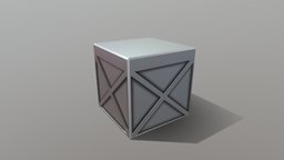 Metallkiste / Metal box box, 3dhaupt, metallkiste, metal-box, blender, lowpoly