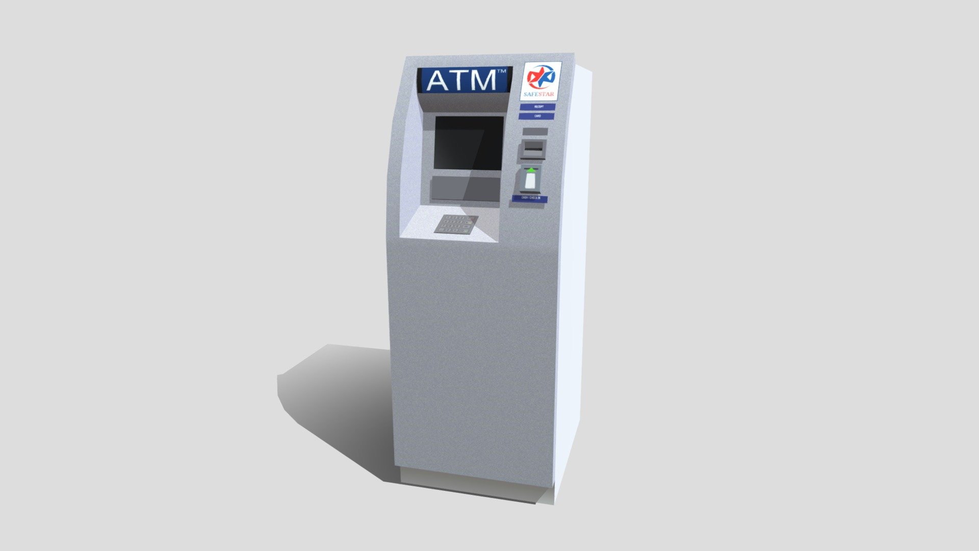 Low-poly VR / AR Models for Grocery Store

ATM

More Grocery Store Products: https://skfb.ly/6STLt - ATM Machine - Buy Royalty Free 3D model by Marc Wheeler (@mw3dart) 3d model