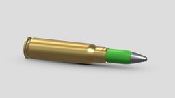 Bullet 30mm Caliber rifle, action, army, bullet, ammo, firearms, explosive, automatic, realistic, pistol, sniper, auto, cartridge, weaponry, express, caliber, munitions, weapon, asset, game, 3d, pbr, low, poly, military, shotgun, gun, colt