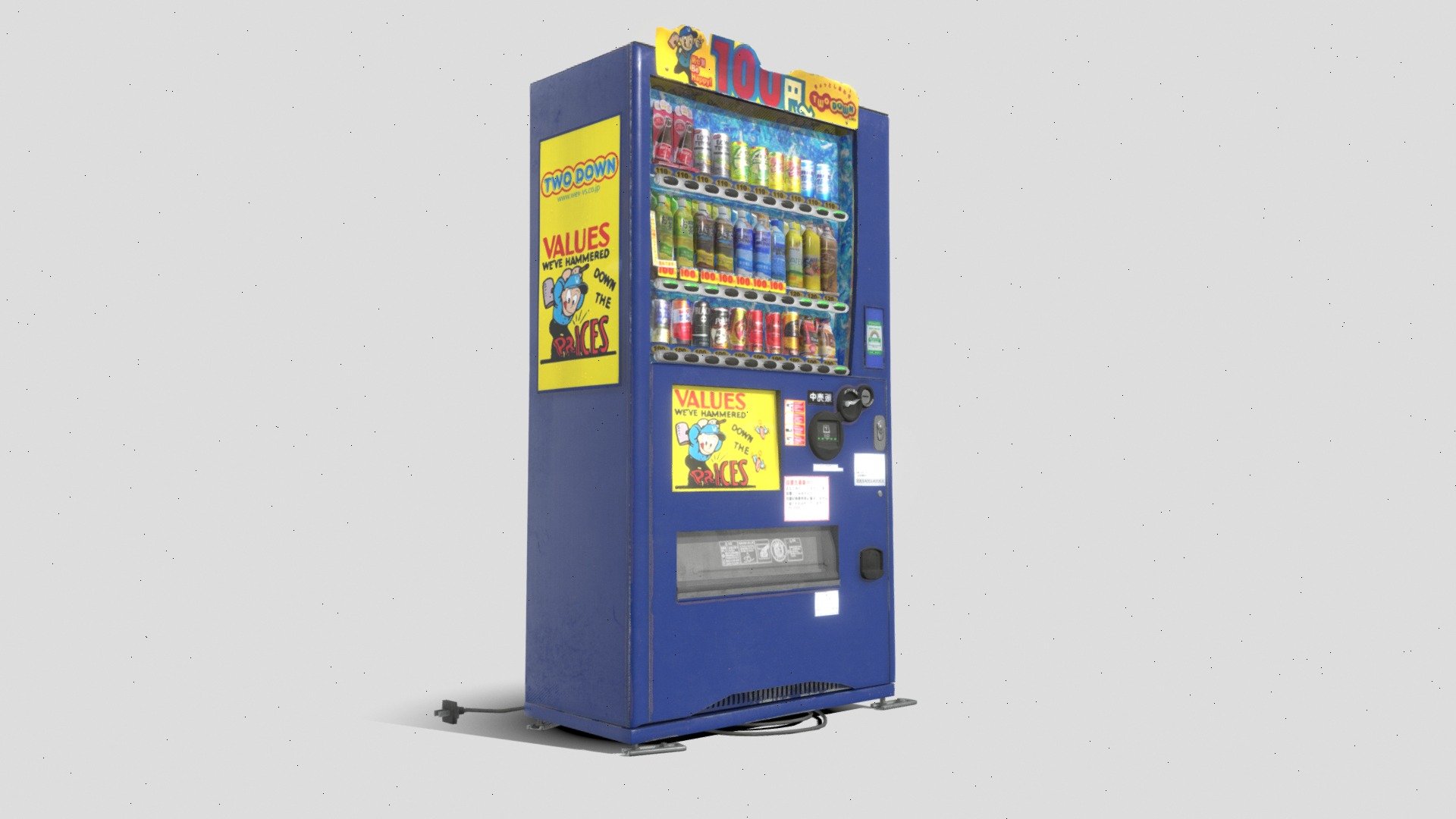 During my trip to Tokyo, Japan, I was amazed by the awesome vending machines I found. They felt really interesting, combining a vintage charm with a futuristic vibe.

So, I decided to recreate one using Blender. This 3D model is super realistic, with stunning 4K textures. It's perfect for games and other fun projects set in Tokyo.

Grab it now and add those captivating Japanese vending machine vibes to your creations! - Japanese Vending Machine from Tokyo - Buy Royalty Free 3D model by Gianluca Gatto (@shockproof) 3d model