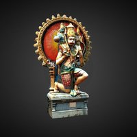 Hanuman statue, religion, meditation, hindu, murti, manalihanuman, 3dsmax, 3dsmaxpublisher