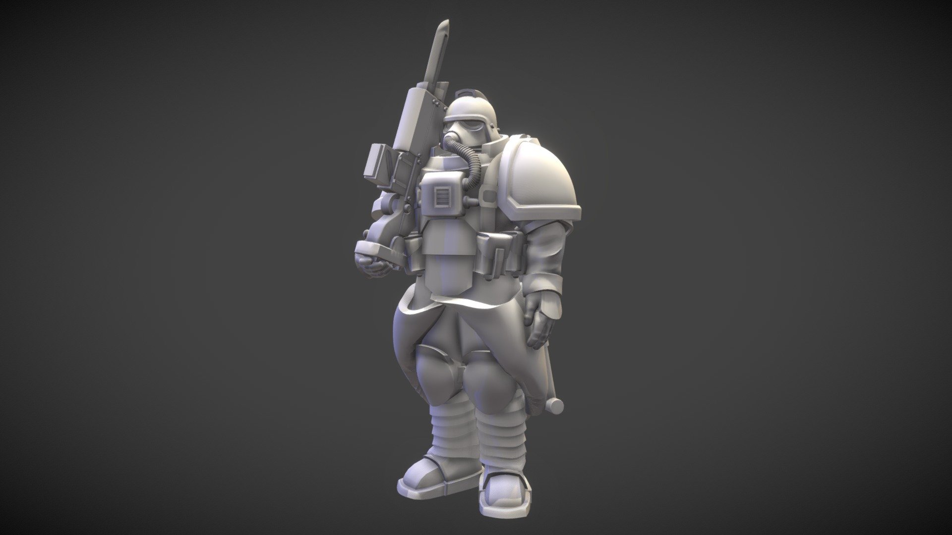 A Loyal Elite fighting Force Specialised in Siege Warfare

This is a free 3D printable model provided by Janovich

If you want more, these models are monthly released on my Patreon for Tier2+ supporters
https://www.patreon.com/janovich - KriegMarines Guard Pose [3D Print] - Download Free 3D model by Janovich (@janovich3D) 3d model