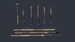 Improvised Melee Weapons melee, survival, props, makeshift, improvised, meleeweapon, unity, unity3d, weapons